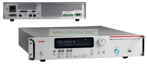 圖2：吉時利公司型號為2651A的大功率系統源表具有針對醫(yī)療器件和設備