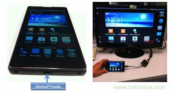 采用SlimPort接口技術(shù)的新一代Google Nexus手機(jī)樣機(jī)。