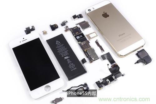 土豪金iPhone 5S拆解：內(nèi)部結(jié)構(gòu)升級，維修難度增加