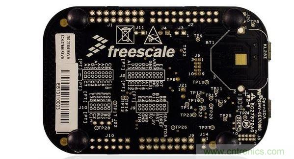 飛思卡爾傳感器融合套件中的開發板。(圖像：飛思卡爾)