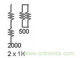 兩個電阻，兩種組合。這個很簡單。