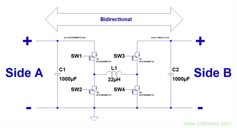 如何使用碳化硅MOSFET設計雙向降壓-升壓轉換器？