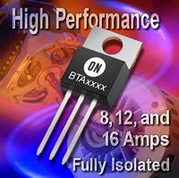 安森美半導體高性能三端雙向可控硅開關(guān)元件(TRIAC)產(chǎn)品系列