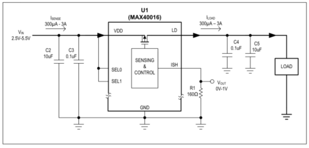 擴大40年期電源電壓范圍，從<300uA到3A無電阻電流檢測解決方案